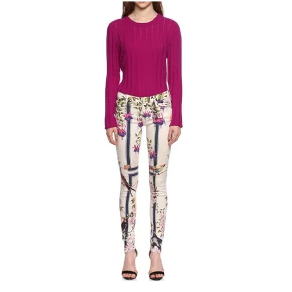 Mother The Looker "back to the good fortune diner" bird print multicolored Jean - Picture 1 of 11